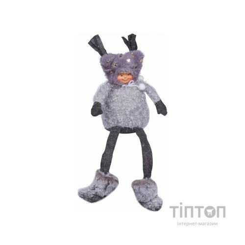 Новорічна фігурка YES! Fun дівчинка новорічна 37 см, сіра (973607)