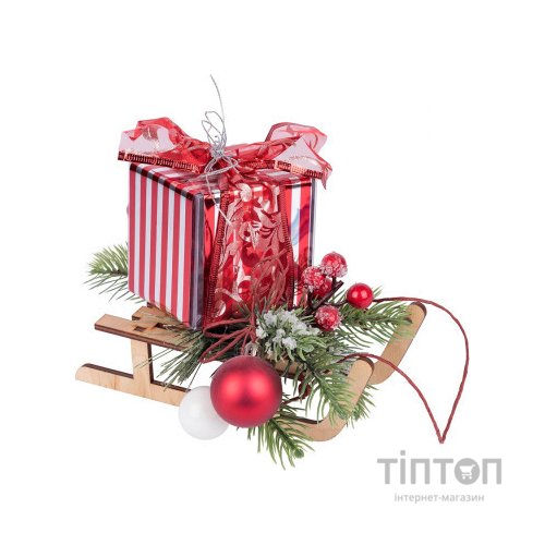 Новорічна композиція YES! Fun Подарунок на санках 25 см (904429)