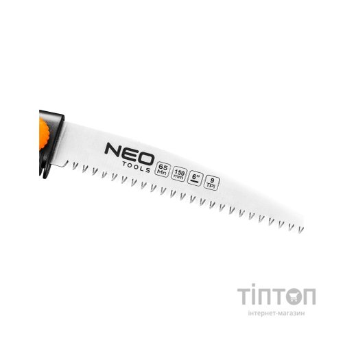 Ножівка Neo Tools 150мм, висувне полотно, 3D зуби, сталь 65Mn (42-100)