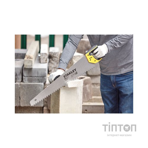 Ножівка Stanley із загартованим зубом по пінобетону, L=650мм, 1,2 tpi (1-15-441)