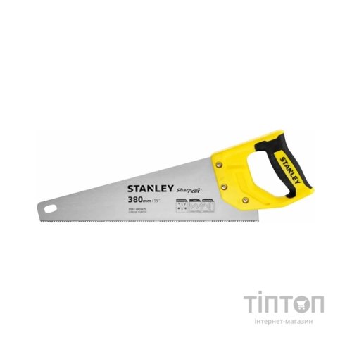 Ножівка Stanley SHARPCUT із загартованими зубами, L=380мм, 7 tpi. (STHT20366-1)