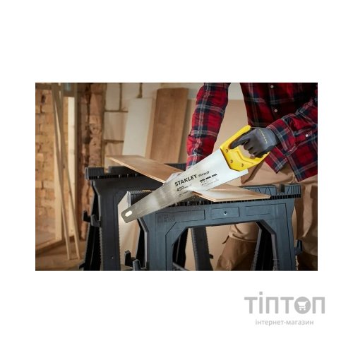 Ножівка Stanley SHARPCUT із загартованими зубами, L=450мм, 11 tpi. (STHT20370-1)