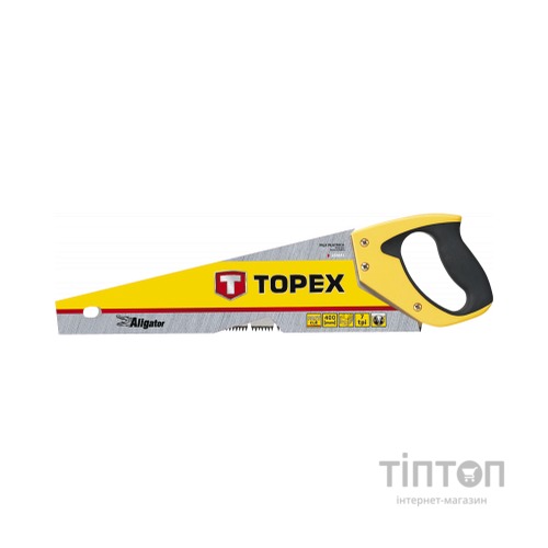 Ножівка Topex по дереву, 450 мм, "Aligator", 7TPI (10A446)