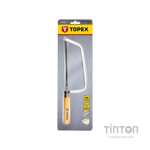 Ножівка Topex по металу, ручка дерев'яна, 150 мм (10A150)
