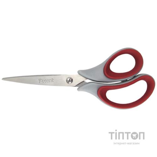 Ножиці Axent Duoton Soft, 16,5см, gray-red (6101-06-А)