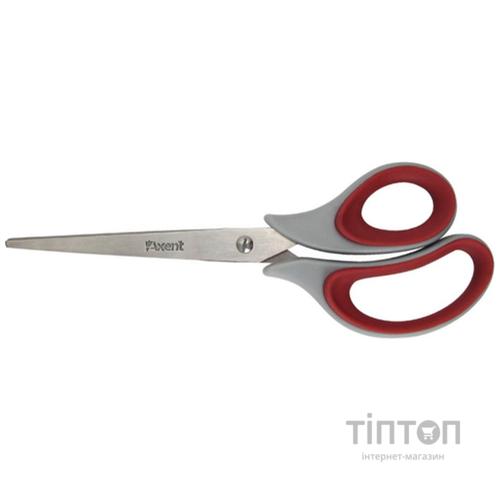 Ножиці Axent Duoton Soft, 21 см, gray-red (6102-06-А)