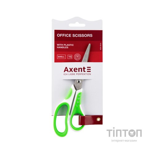 Ножиці Axent Shell, 18 см, біло-салатові (6304-09-A)