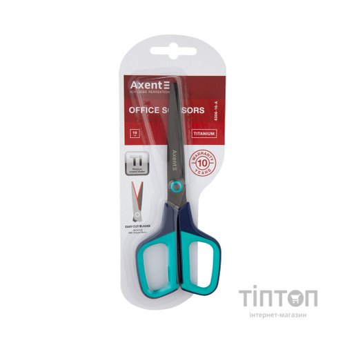 Ножиці Axent Titanium 19 см Синьо-бірюзові (6306-16-A)
