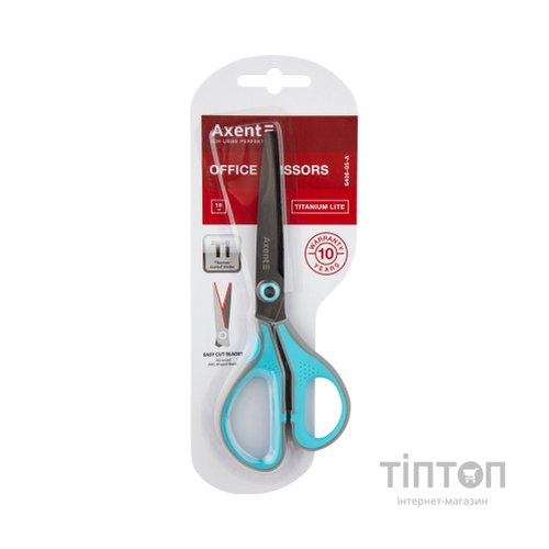 Ножиці Axent Titanium Lite 19 см Cіро-блакитні (6406-05-A)