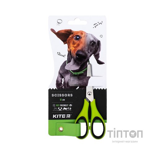 Ножиці Kite з гумовими вставками Dogs, 13 см (K22-123)