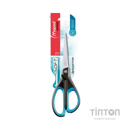 Ножиці Maped ESSENTIALS SOFT 210мм, чорний із синім (MP.468310)