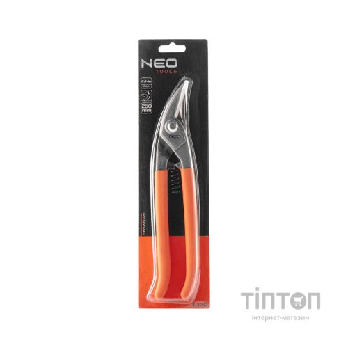 Ножиці по металу Neo Tools 260 мм, ліві, CrMo (31-082)