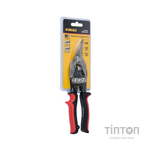 Ножиці по металу Sigma ліві 250мм CrV (4331211)