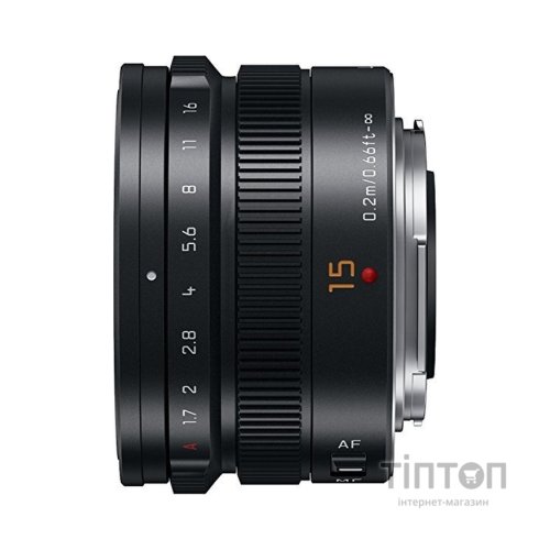Об'єктив Panasonic Micro 4/3 Lens 15mm f/1.7 ASPH Black (H-X015E9-K)