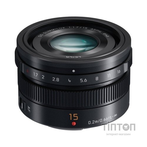 Об'єктив Panasonic Micro 4/3 Lens 15mm f/1.7 ASPH Black (H-X015E9-K)