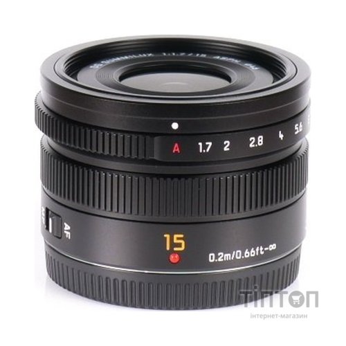 Об'єктив Panasonic Micro 4/3 Lens 15mm f/1.7 ASPH Black (H-X015E9-K)