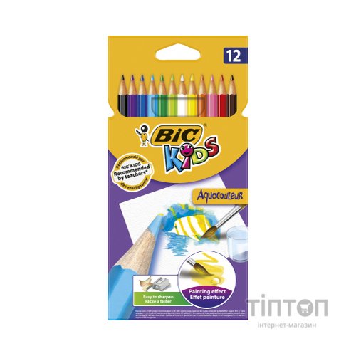 Олівці кольорові Bic Evolution Aquacouleur 12 шт (bc8575614)