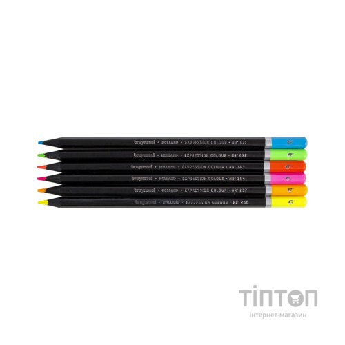 Олівці кольорові Bruynzeel EXPRESSION NEON, 6 кольорів (8712079468408)