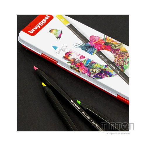 Олівці кольорові Bruynzeel EXPRESSION NEON, 6 кольорів (8712079468408)