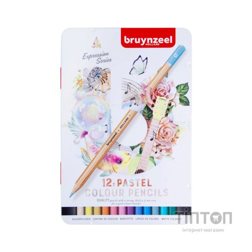 Олівці кольорові Bruynzeel EXPRESSION PASTEL, 12 кольорів (8712079468415)