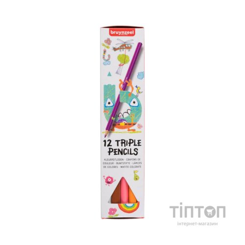 Олівці кольорові Bruynzeel Triple 12 кольорів (8712079434472)
