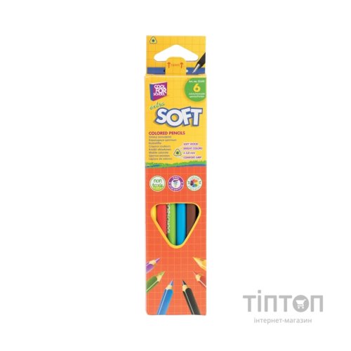 Олівці кольорові Cool For School Extra Soft 6 кольорів (CF15142)