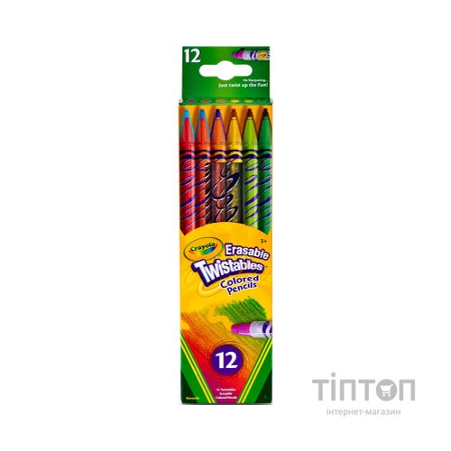 Олівці кольорові Crayola Твіст викручуються та стираються 12 шт (256360.024)