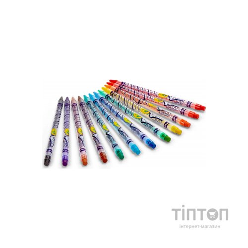 Олівці кольорові Crayola Твіст викручуються та стираються 12 шт (256360.024)
