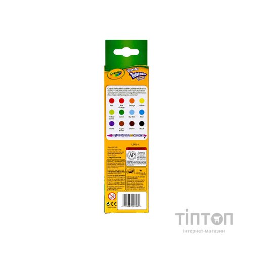 Олівці кольорові Crayola Твіст викручуються та стираються 12 шт (256360.024)