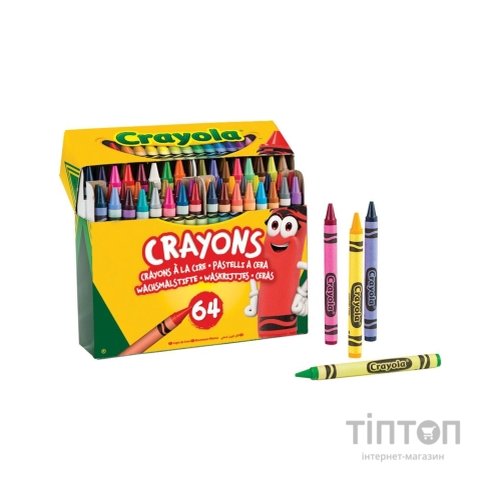 Олівці кольорові Crayola воскові, 64 шт (52-6448)