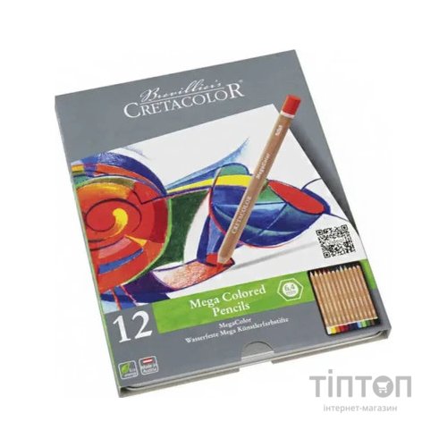 Олівці кольорові Cretacolor Megacolor, 12 кольорів (9014400290870)