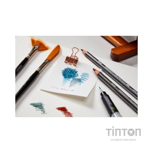 Олівці кольорові Derwent Graphitint акварельні графітні 12 шт, метал. коробці (5028252167406)