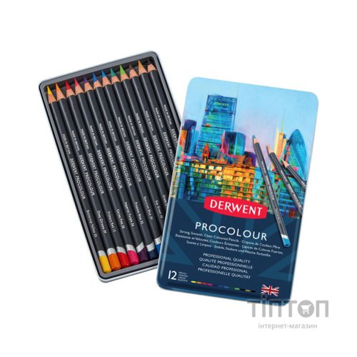 Олівці кольорові Derwent Procolour, 12 кольорів (5028252514613)