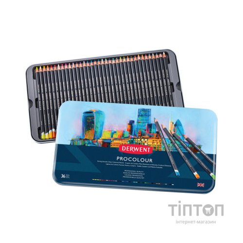Олівці кольорові Derwent Procolour, 36 кольорів (5028252514651)