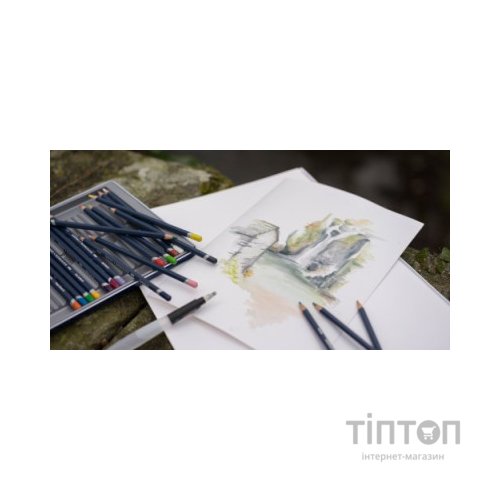 Олівці кольорові Derwent Watercolour акварельні, 36 кол. в метал. коробці (5010255784537)