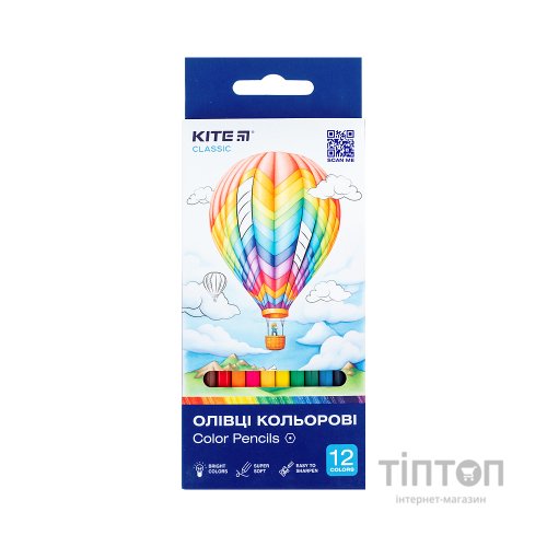 Олівці кольорові Kite Classic 12 кольорів (K-051)