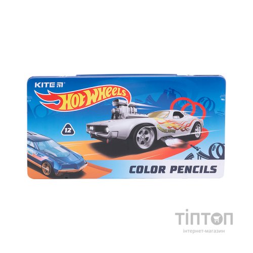 Олівці кольорові Kite Hot Wheels тригранні 12 шт (HW21-058)