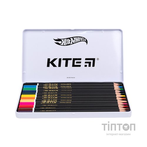 Олівці кольорові Kite Hot Wheels тригранні 12 шт (HW21-058)