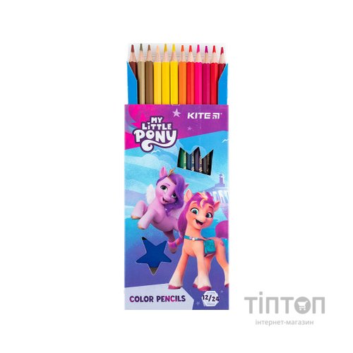Олівці кольорові Kite My Little Pony двосторонні, 12 кольорів (LP24-054)