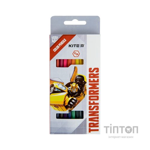 Олівці кольорові Kite Transformers двосторонні, 12 кольорів (TF22-054)