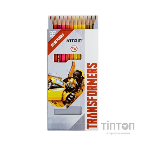 Олівці кольорові Kite Transformers двосторонні, 12 кольорів (TF22-054)