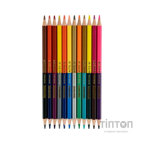 Олівці кольорові Kite Transformers двосторонні, 12 кольорів (TF22-054)