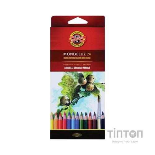 Олівці кольорові Koh-i-Noor Mondeluz акварельні 24 кольорів (3718024001KS)