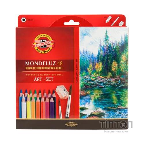Олівці кольорові Koh-i-Noor Mondeluz акварельні 48 кольорів (3713)