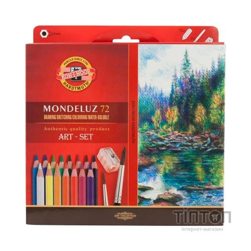 Олівці кольорові Koh-i-Noor Mondeluz акварельні 72 кольорів (3714)