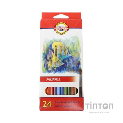 Олівці кольорові Koh-i-Noor Mondeluz Рибки акварельні 24 кольорів (3718_p)
