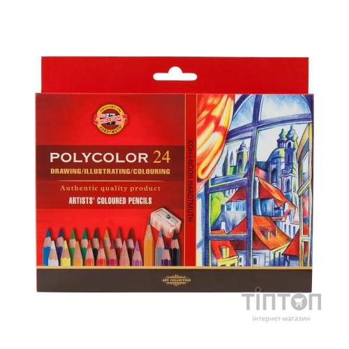 Олівці кольорові Koh-i-Noor Polycolor художні 24 кольорів (3834)