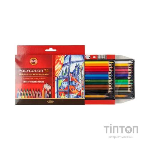 Олівці кольорові Koh-i-Noor Polycolor художні 24 кольорів (3834)