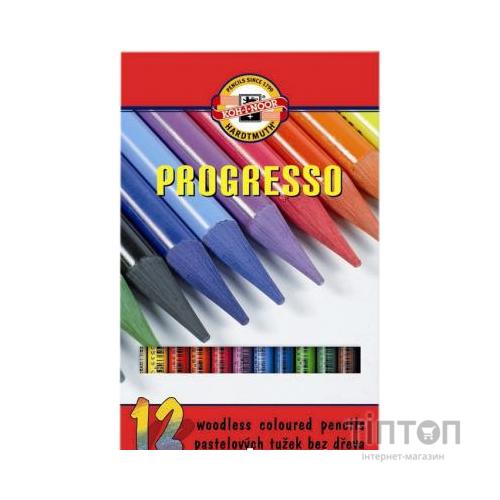 Олівці кольорові Koh-i-Noor Progresso бездревесние 12 кольорів (875601)