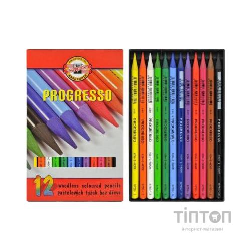 Олівці кольорові Koh-i-Noor Progresso бездревесние 12 кольорів (875601)